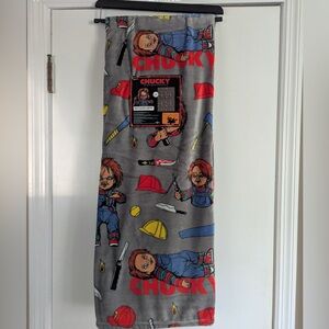 Chucky Themed Gray Throw Blanket
